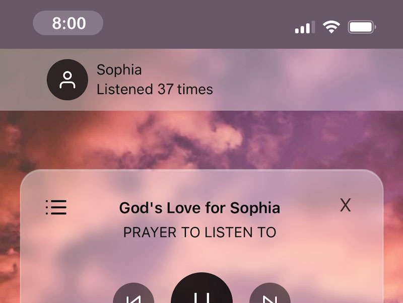 App mockup top